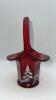 Fenton Mary Gregory Style Ruby Red Glass Hand Baskets & Vase - 10
