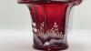 Fenton Mary Gregory Style Ruby Red Glass Hand Baskets & Vase - 14