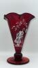 Fenton Mary Gregory Style Ruby Red Glass Hand Baskets & Vase - 26