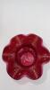 Fenton Cranberry Glass Vase & Feather Vase - 4