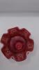 Fenton Cranberry Glass Vase & Feather Vase - 10
