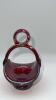 Fenton Cranberry Glass Hand Baskets (3) - 9