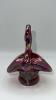 Fenton Cranberry Glass Hand Baskets (3) - 11