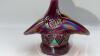 Fenton Cranberry Glass Hand Baskets (3) - 12