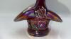 Fenton Cranberry Glass Hand Baskets (3) - 13
