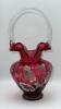Fenton Cranberry Glass Hand Baskets (3) - 28