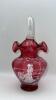 Fenton Mary Gregory Style Cranberry Ruffled Rim Hand Baskets (2) - 5