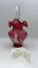 Fenton Mary Gregory Style Cranberry Ruffled Rim Hand Baskets (2) - 16