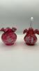 Fenton Cranberry Ruffled Rim Hand Basket & Vase - 5