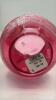 Fenton Cranberry Ruffled Rim Hand Basket & Vase - 14