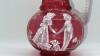 Fenton Mary Gregory Style Cranberry 3-piece Water Set - 12