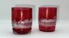Fenton Mary Gregory Style Cranberry 3-piece Water Set - 17