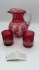 Fenton Mary Gregory Style Cranberry 3-piece Water Set - 26