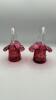Fenton Cranberry Ruffled Rim Hand Baskets (2) - 4