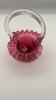 Fenton Cranberry Ruffled Rim Hand Baskets (2) - 7