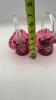 Fenton Cranberry Ruffled Rim Hand Baskets (2) - 15