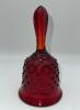 Fenton Ruby Red Hobnail Glass Bell & Hand Basket - 22