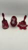 Fenton Mary Gregory Style Ruby Red Glass Bells & Fairy Lamp - 5