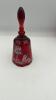Fenton Mary Gregory Style Ruby Red Glass Bells & Fairy Lamp - 13