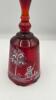Fenton Mary Gregory Style Ruby Red Glass Bells & Fairy Lamp - 14