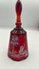 Fenton Mary Gregory Style Ruby Red Glass Bells & Fairy Lamp - 15