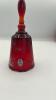 Fenton Mary Gregory Style Ruby Red Glass Bells & Fairy Lamp - 16