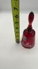 Fenton Mary Gregory Style Ruby Red Glass Bells & Fairy Lamp - 20