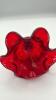Fenton Mary Gregory Style Ruby Red Glass Bells & Fairy Lamp - 24