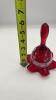 Fenton Mary Gregory Style Ruby Red Glass Bells & Fairy Lamp - 25