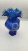Fenton Cobalt Blue 75th Anniversary Celebration Vases (2) - 6