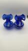 Fenton Cobalt Blue 100th Anniversary Ruffled Rim Vases (2) - 2