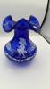 Fenton Cobalt Blue 100th Anniversary Ruffled Rim Vases (2) - 8
