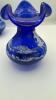 Fenton Cobalt Blue 100th Anniversary Ruffled Rim Vases (2) - 11
