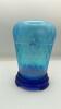 Fenton 90th Anniversary Edition Celeste Blue Stretch Glass Vase w/ Cobalt Blue Vase - 5