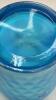 Fenton 90th Anniversary Edition Celeste Blue Stretch Glass Vase w/ Cobalt Blue Vase - 7