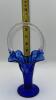 Fenton Cobalt Blue Ruffled Rim Hand Baskets (2) - 10