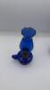Cobalt Blue Glass Hurricane Oil Lamps (2) - 9