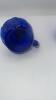 Cobalt Blue Glass Hurricane Oil Lamps (2) - 11