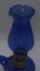 Cobalt Blue Glass Hurricane Oil Lamps (2) - 13