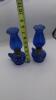 Cobalt Blue Glass Hurricane Oil Lamps (2) - 15