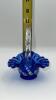 Fenton Cobalt Blue Ruffled Rim Hand Baskets & Ruffled Rim Rose Bowl - 15