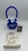 Fenton Cobalt Blue Ruffled Rim Hand Baskets & Ruffled Rim Rose Bowl - 27