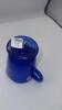Fenton Cobalt Blue 95th Anniversary Edition Winter Scene Creamer Pitcher & Bowls - 3