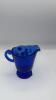 Fenton Cobalt Blue 95th Anniversary Edition Winter Scene Creamer Pitcher & Bowls - 8