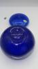 Fenton Cobalt Blue 95th Anniversary Edition Winter Scene Creamer Pitcher & Bowls - 14
