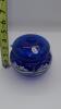 Fenton Cobalt Blue 95th Anniversary Edition Winter Scene Creamer Pitcher & Bowls - 15