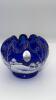 Fenton Cobalt Blue 95th Anniversary Edition Winter Scene Creamer Pitcher & Bowls - 17