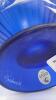 Fenton Cobalt Blue 95th Anniversary Edition Winter Scene Hand Basket - 4