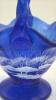 Fenton Cobalt Blue 95th Anniversary Edition Winter Scene Hand Basket - 5