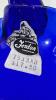 Fenton Cobalt Blue Ruffled Rim Hand Basket & Unmarked Etched Cruet w/ Stopper - 17